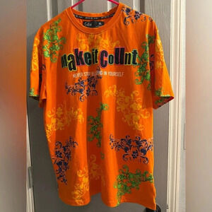 Men’s Switch Remarkable brand short sleeve t shirt “MAKE IT COUNT”on front XL